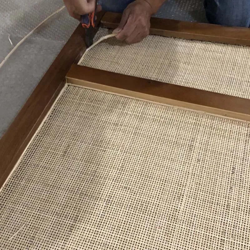 Natural Indonesian Rattan Cane Webbing Roll Handmade Weave Hollow Lattice Sheet Panels Material For Repair Furniture