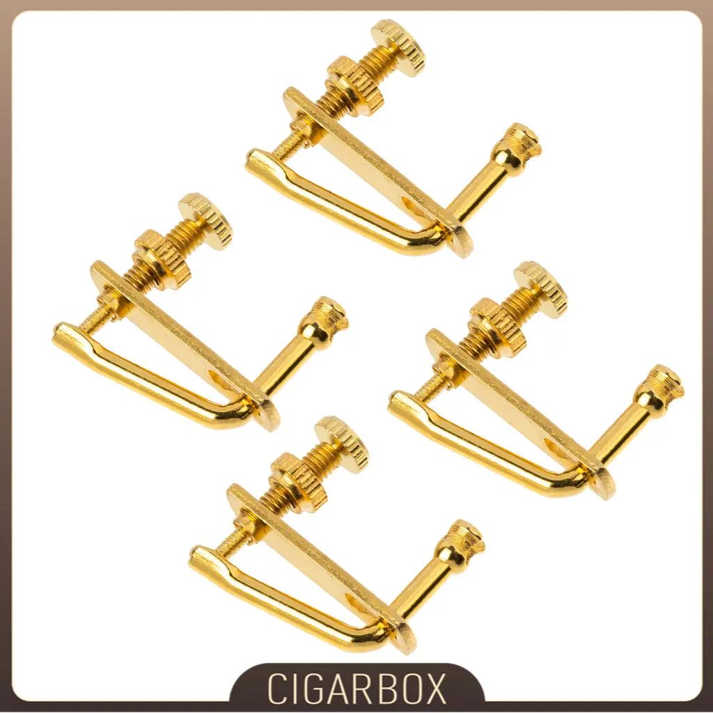 4Pcs Golden 4/4 3/4 Violino Accordatori Fini Regolatori Di Corde Accordatori Fini Spinner Fiddler Strings Tune Adjusters Per Violino