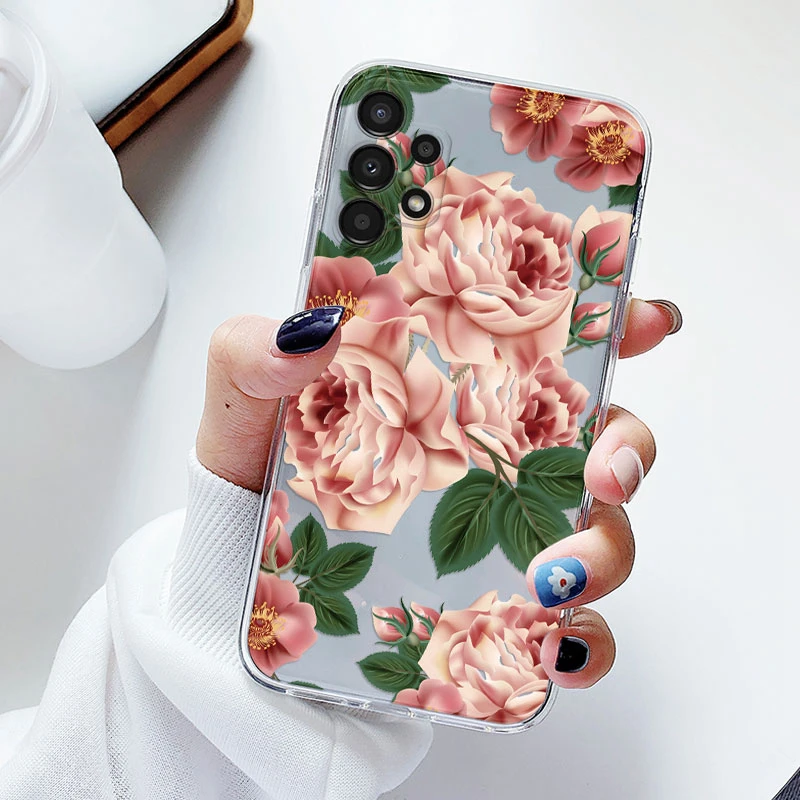 Floral Transparent Soft Silicone Phone Case - Flower TPU Cover