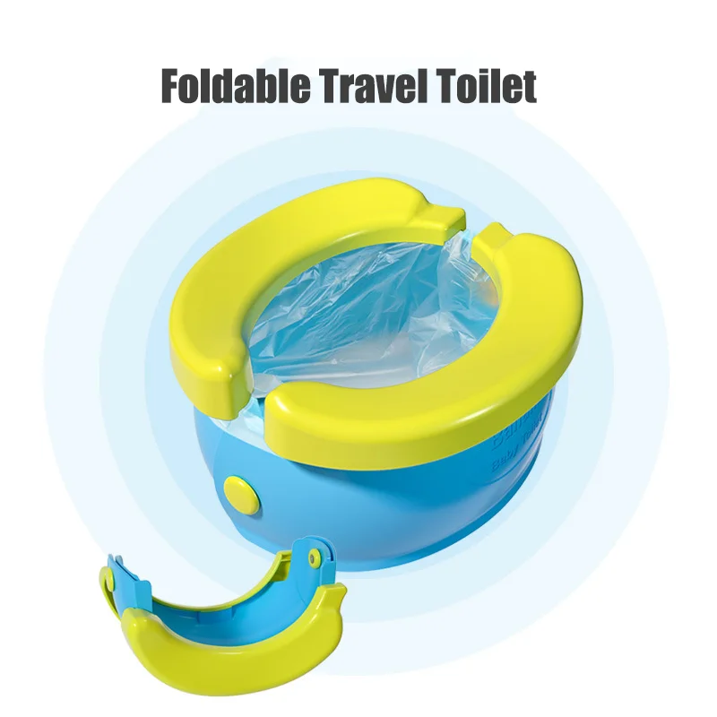 Portable Travel Baby Potty Foldable Children's Potty Training Seat Easy to Clean Toilet Seat Boys And Girls Birthday Gift 4