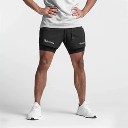 2 In 1 Running Shorts Men 2023 Gym Shorts Sport Man 2 In 1 Double-deck Quick Dry Fitness Pants Jogging Pants Sports Sweatpants