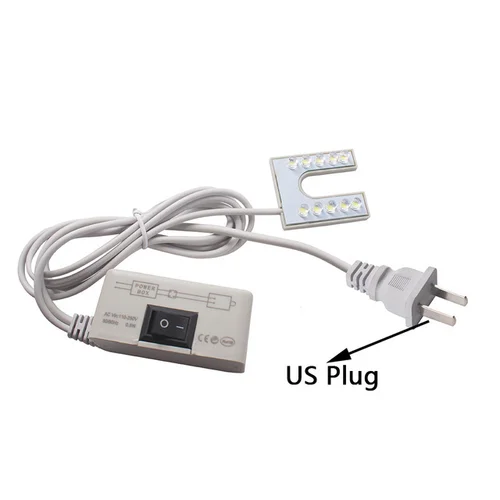 EU/US 플러그 재봉틀 조명 10 led U 모양 산업 조명 램프 마그네틱 작업 조명 드릴 프레스 작업대에 대 한 7