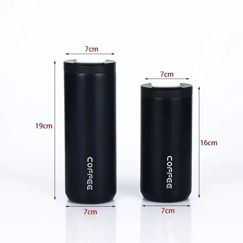500ML Coffee Thermos Bottle Portable Thermal Mug Leakproof Car Vacuum Flasks Stainless Steel Coffee Cup Travel Insulated Bottles