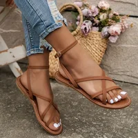 Sandales décontractées pour femmes 2026 – Nouvelles chaussures romaines polyvalentes et tendance pour l'été – Confortables à semelle plate – Chaussures de plage pour femmes 6