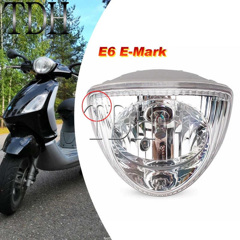 Lampadine Per Fari Anteriori Per Scooter Lampada Frontale Per Piaggio Fly 50 2T 4T 100 125 4T Euro 3 150 4T Euro 3 Liberty 50 125 Faro