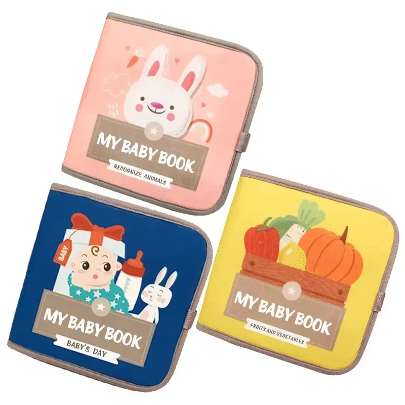 Montessori Baby Busy Book Cloth Book Reusable Stickers Toddler Activity Sensory Books Travel Toys My Quiet Book Educational Toys 3