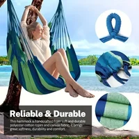 Single Wide Thick Canvas Hammock Outdoor Camping Backpackaging Leisure Swing Portable Hanging Bed Sleeping Swing Hammock 2