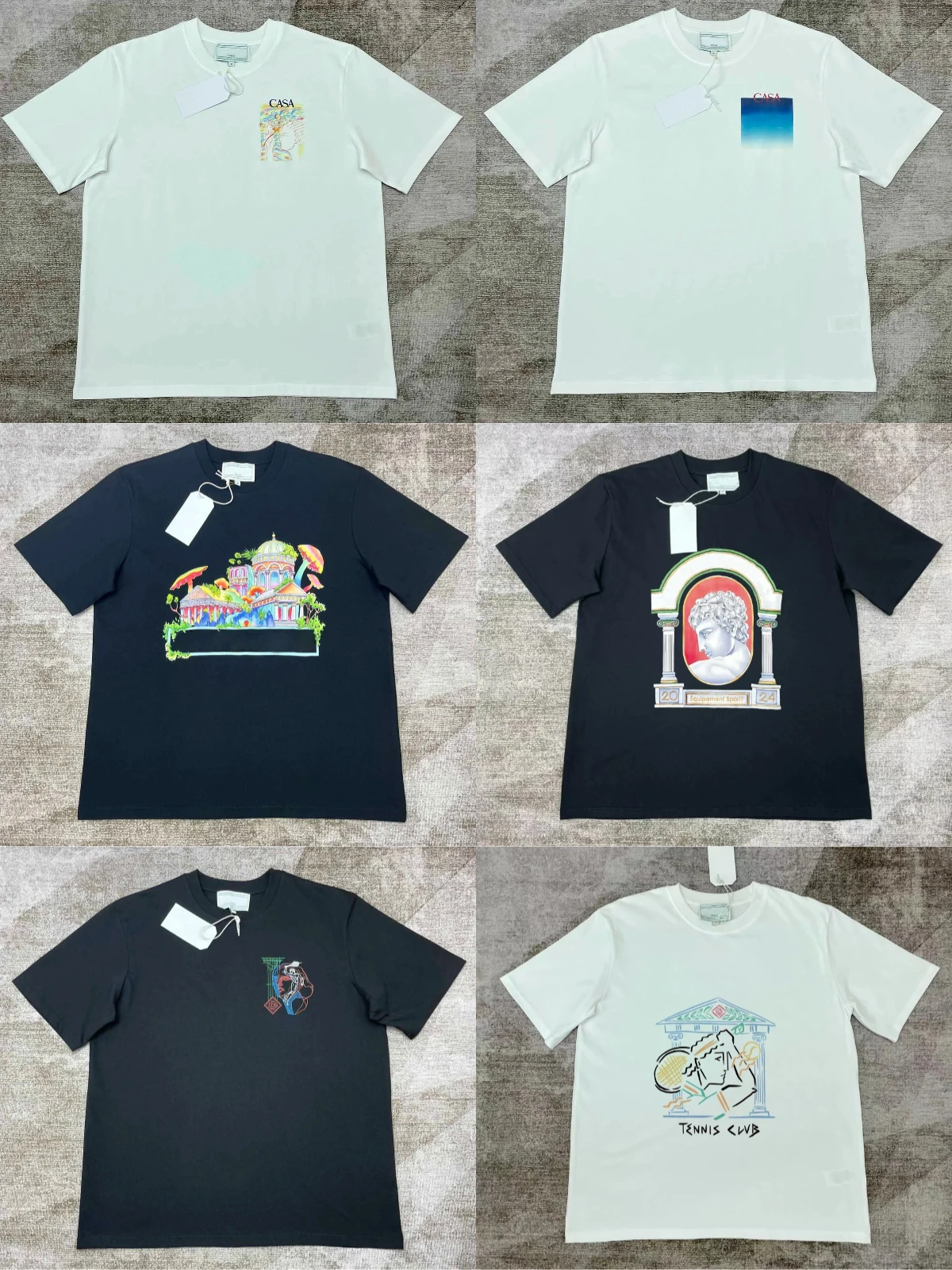 Summer Cotton Printed T-Shirt Men's and Women's High Street Loose Sports T-Shirt Loose Short Sleeved T Shirt