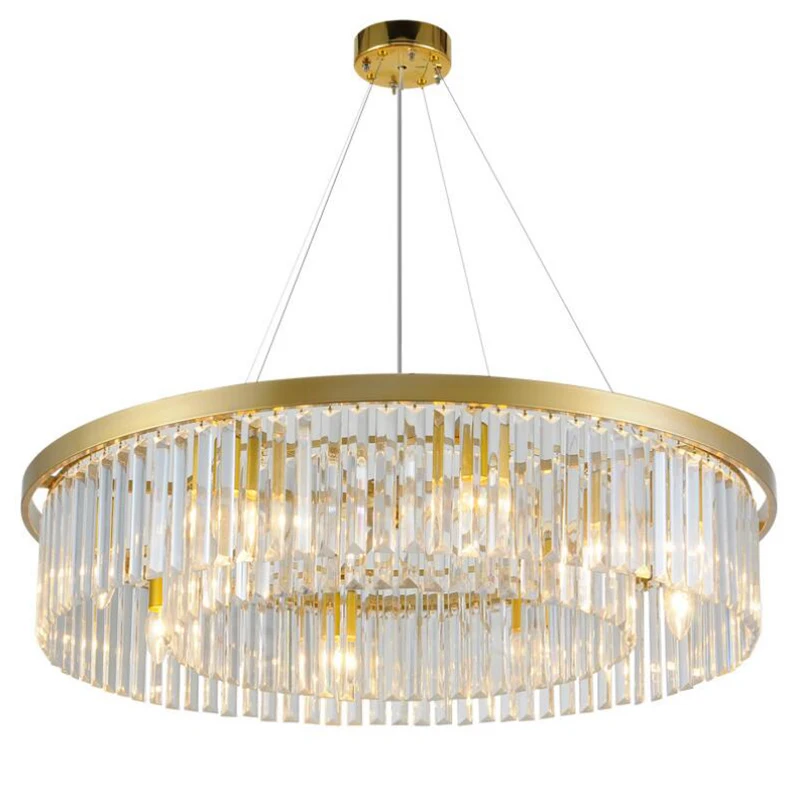 

American crystal chandelier golden chandelier postmodern luxury creative living room lighting dining room bedroom chandelier