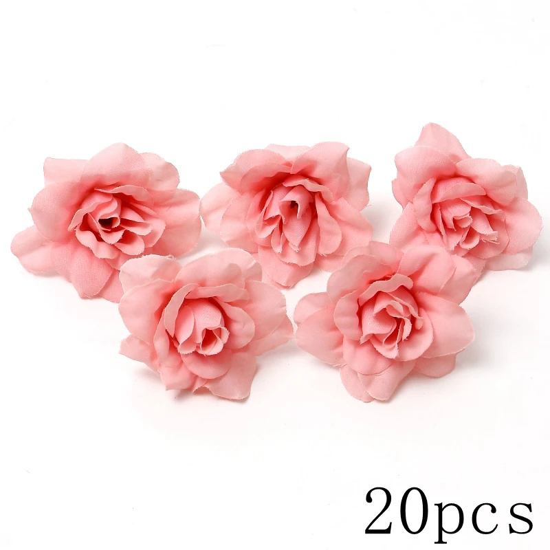 24 Fiori Artificiali Rosa In Seta – Teste Miste Per Decorazioni Fai Da Te, Matrimoni E Accessori - 5