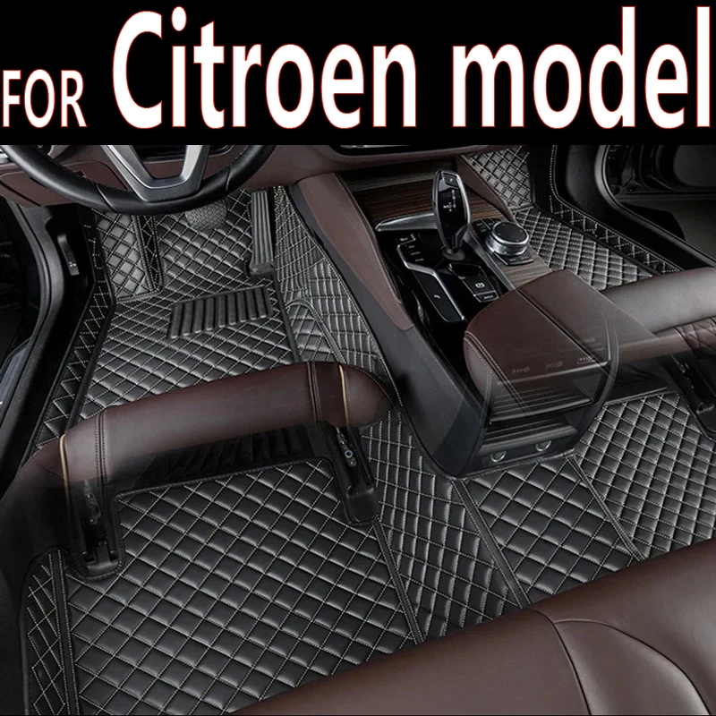 

Leather Car Floor Mats For Citroen C4 DS7 C1 C2 C4 Coupé C5 Cross C4 Cactus DS 3 C1 Xsara C5 X7 2022 2023 Car Accessories
