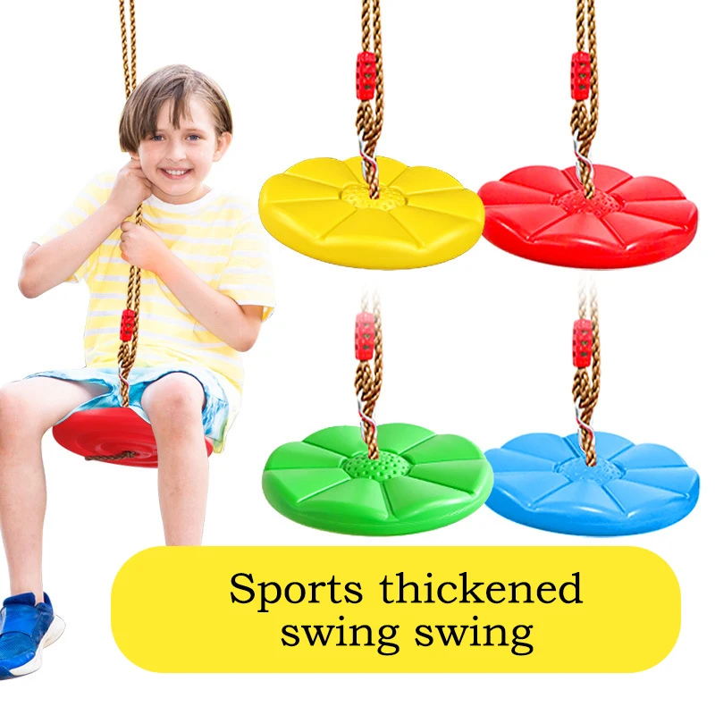 

Детские дисковые качели, детские спортивные качели красного и синего цвета, утолщенные качели с восьмиугольным лепестком, Подвесные качели, качели, игрушки-качалки