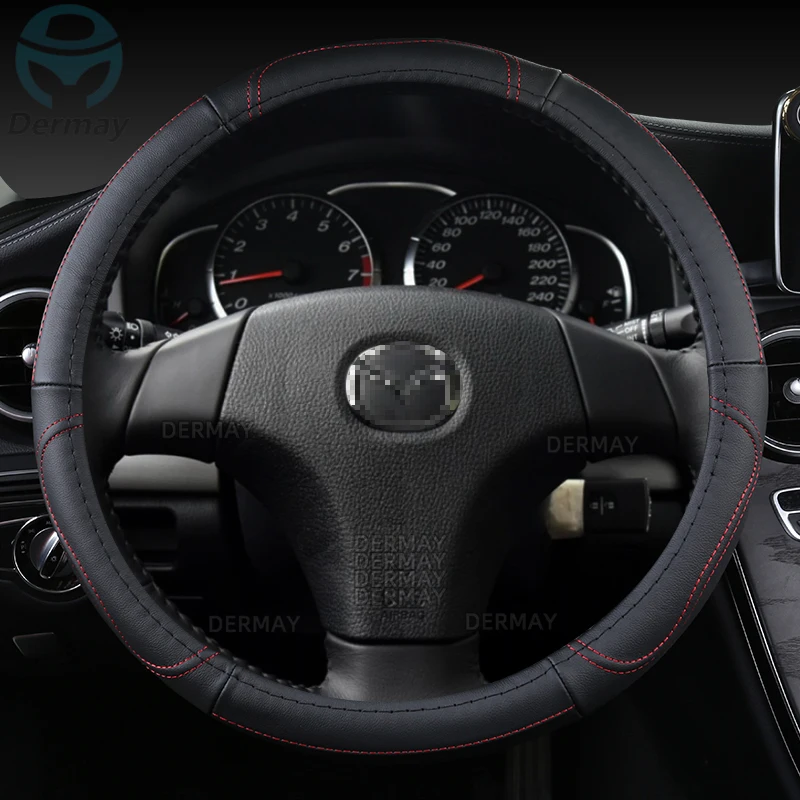 

for Mazda 6 Mazda Atenza GG1 GH1/GH2 GJ1/GL 2002~2019 Sedan Genuine Leather Car Steering Wheel Cover Cowhide Auto Accessories