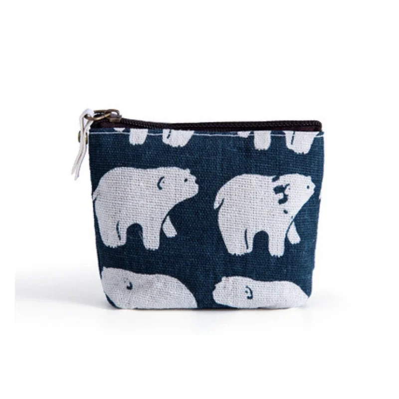 XKSOCT 4 Pièces Mini Porte Monnaie En Toile, Mignon Petit Pochette