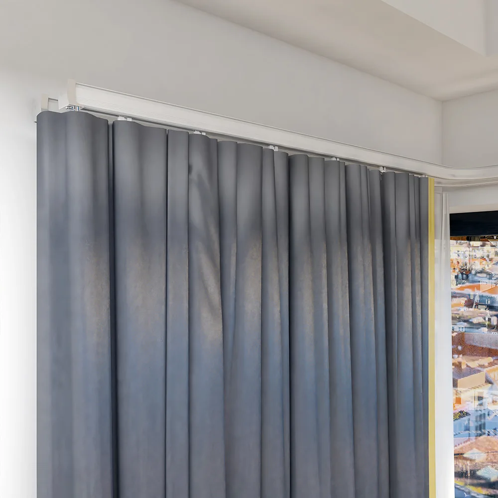 Aluminum Alloy Curtain Track Rod Ceiling Side Installation Single Durable  Triple Accessories Customize Size - AliExpress, image size:1000x1000