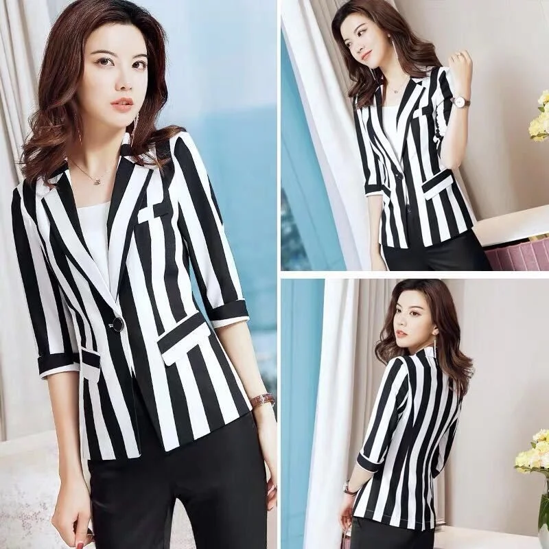 Blazer Femminile Di Lusso Plus Size Blaze Jacket Primavera Estate Cappotto Sottile 2023 New Slim Office Ladies Fashion Cardigan Abbigliamento Donna