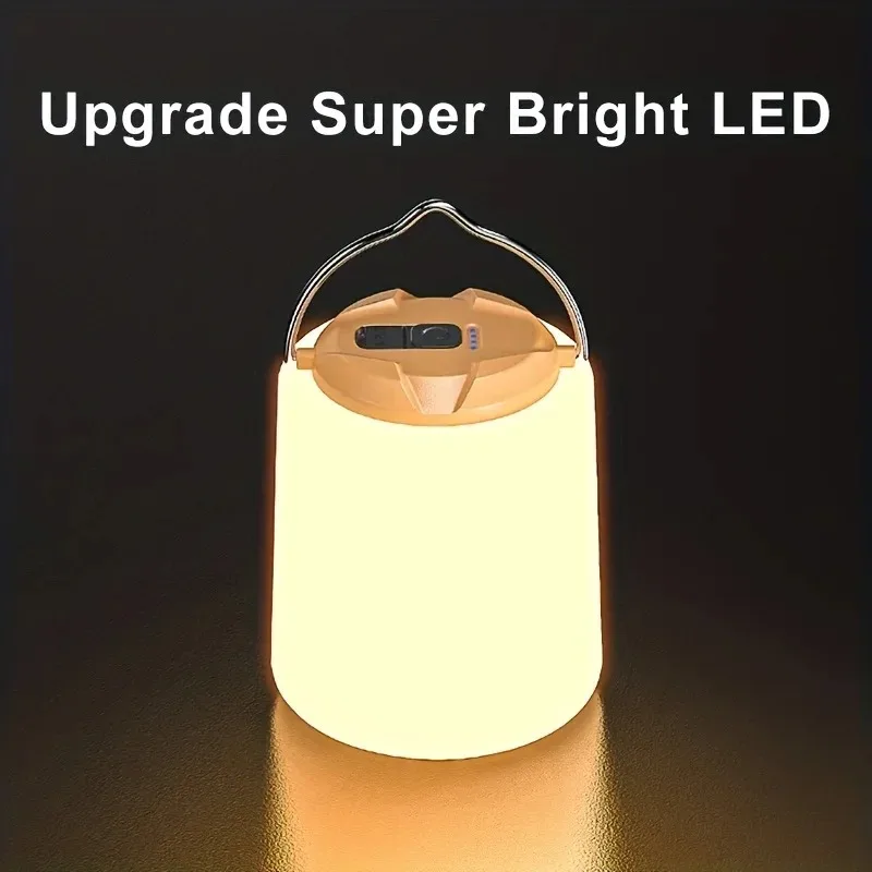 Mini Rechargeable LED Camping Lantern with Hook Canopy Lighting Super Bright Soft Light Night Emergency Portable Lighting Tent