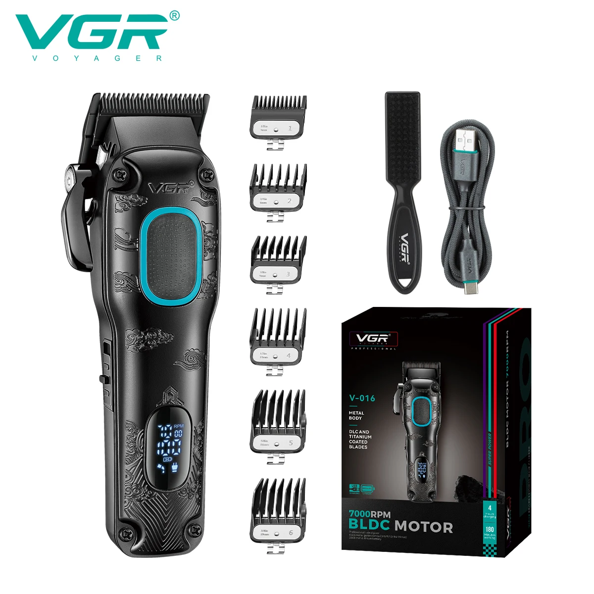 آلات قص الشعر VGR Man 016 Vgr ماكينة قص الشعر وتشذ...