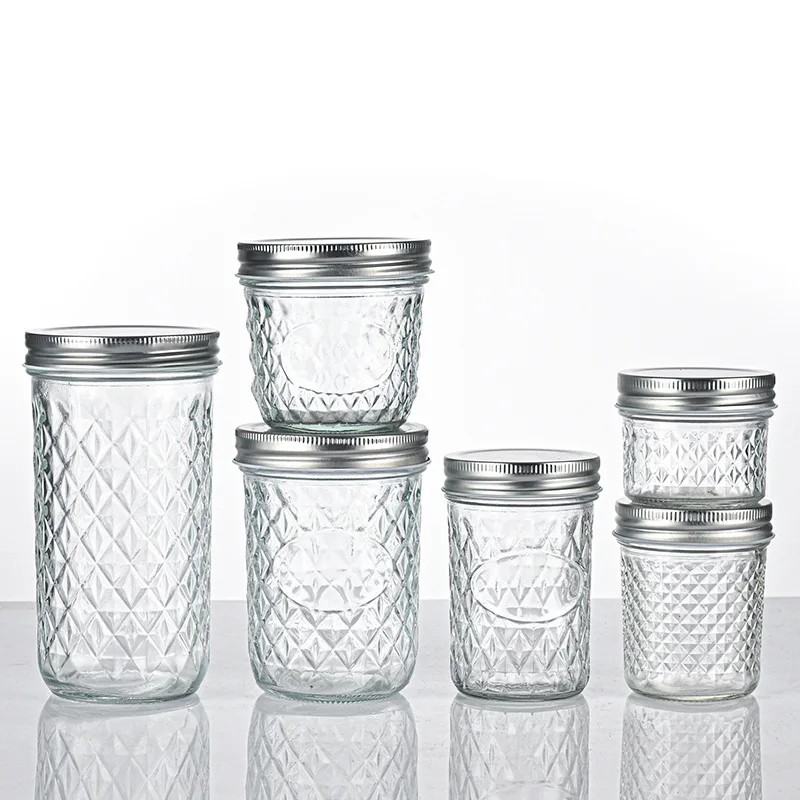 Glass Mason Jars (3~22) OZ,Canning Jars Jelly Jars With Food grade safe metal Lids,Honey,Wedding Favors Shower,DIY Spice Jars