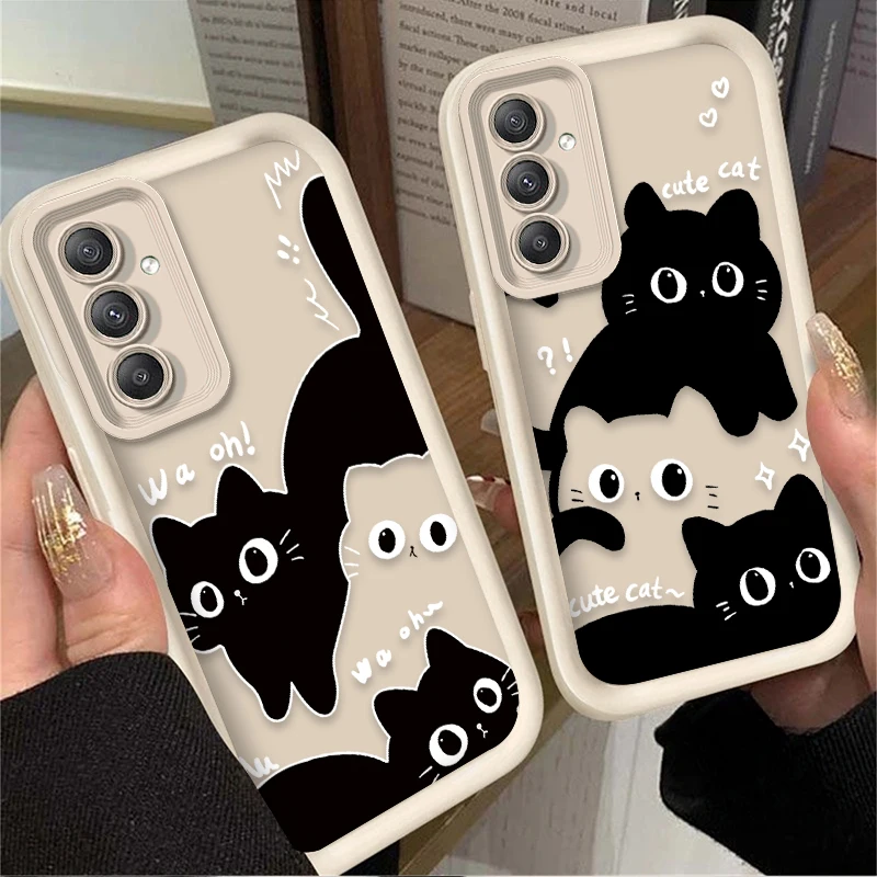 Cute Black Cat Soft Phone Case - Stylish Protective Back Cover