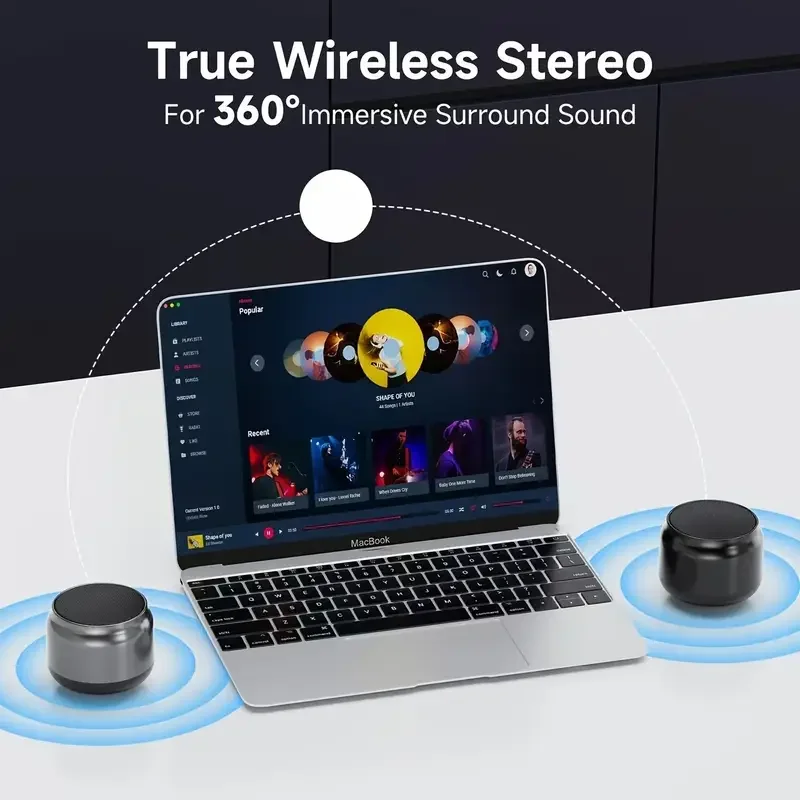 Bluetooth Speaker M1 Portable Mini BASS Music Stereo Surround USB Outdoor Subwoofer Audio Player Microphone