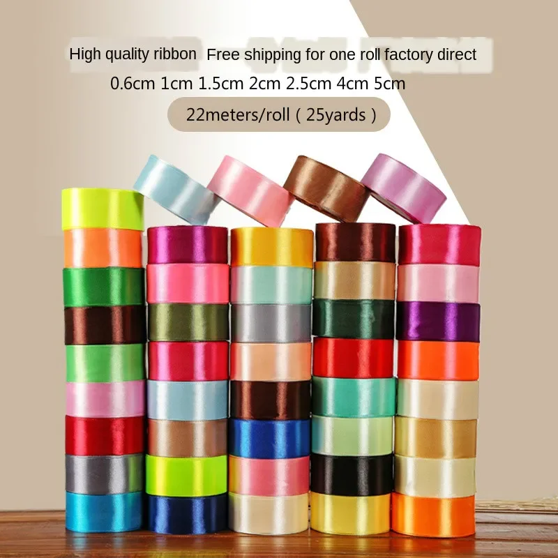 Silk Satin Ribbons for Crafts Bow Handmade DIY Gift Wrap Wedding Party Decorative 25Yards/Roll,satin ribbons,satin ribbon,ribbon decoration,ribbon supplies,wrapping ribbon