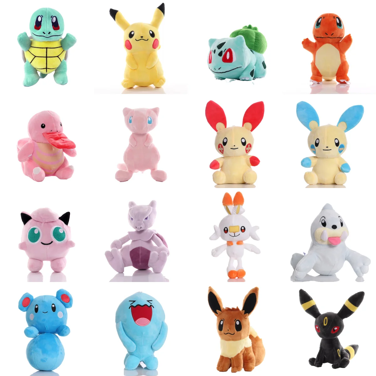 

41 Style Pokemon Pikachu Minun Plush Croconaw Dratini Toys Feraligatr Wobbuffe Stuffed Doll Decorate Toys Xmas Birthday Gifts