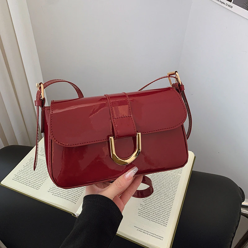 Women's Elegant Fashion PU Leather Shoulder Bag Trendy Underarm Handbag & Purse for Stylish Accessories