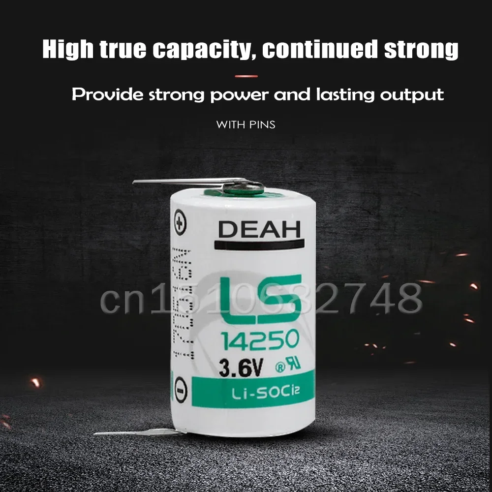 10PCS LS 14250 LS14250 14250 1/2 AA 1/2AA 3.6V 1200mAh Lithium Battery Pins For PLC CNC Gas Water Meter Dry Primary Battery lithium battery