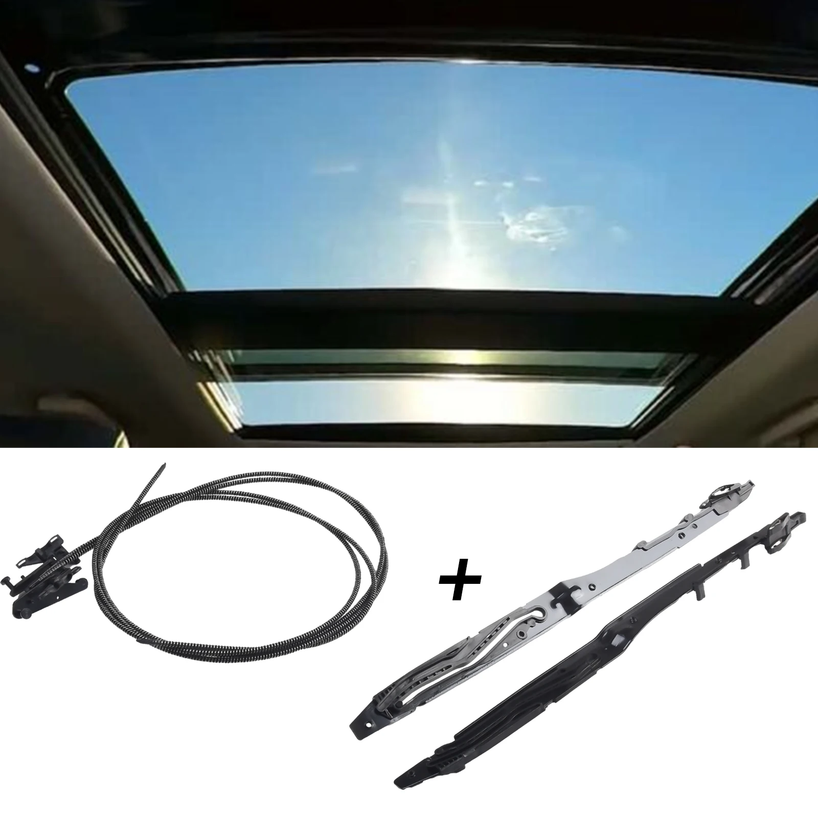 

Auto Sunroof Glass Cables Track Assembly Car Exterior Replacement Parts For Ford F150 15-20 For F250 F350 F450 17-19