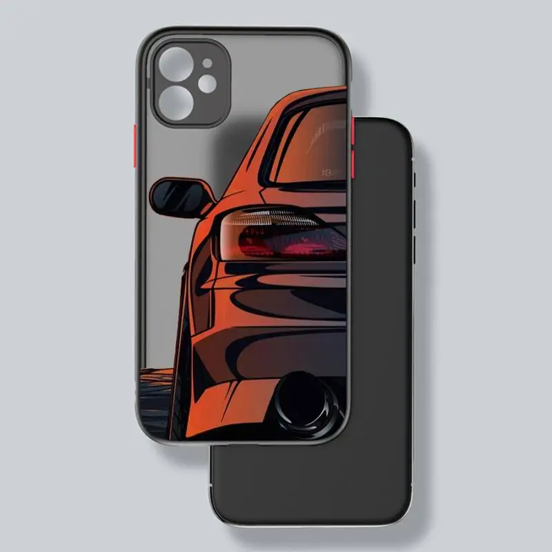 Men's Cool Sports Cars Comic Phone Case - Shockproof Silicone Cover