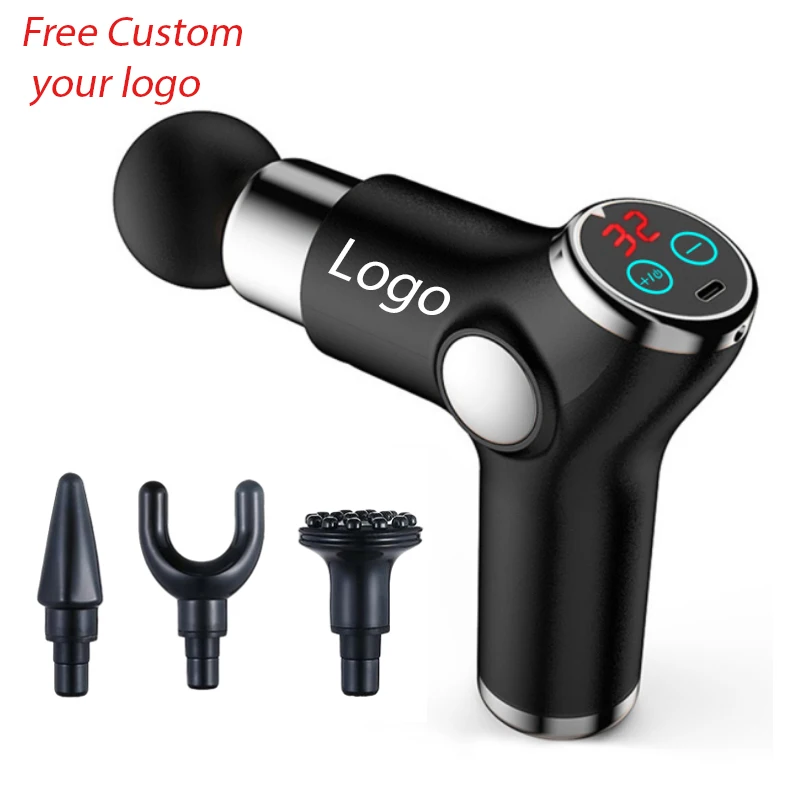 

Электрический массажный пистолет с ЖК-дисплеем и логотипом на заказ