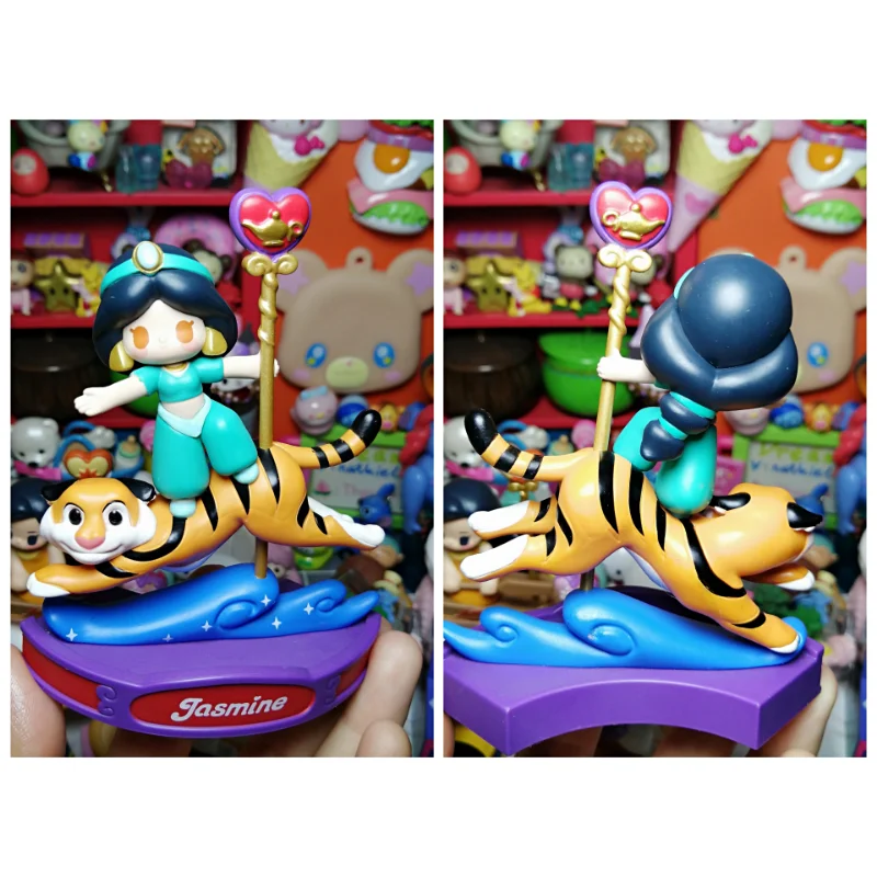 

Original Disney Princess Figure Briar Rose Pocahontas Mulan Rapunzel Jasmine Cute Doll Merry-go-round Toy Children Collection