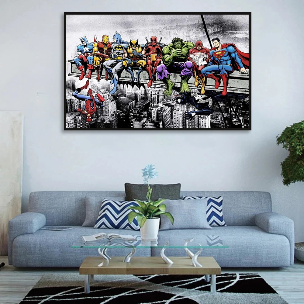

Disney Marvel Avengers Poster Superhero Wall Art Print Canvas Painting for Living Room Bedroom Aesthetic Wall Picture Home Decor