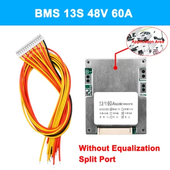 Modulo scheda BMS Batteria compatta Batteria agli ioni di litio per scheda di protezione Raccordo BMS per batterie 13S 48V 60A Durevole