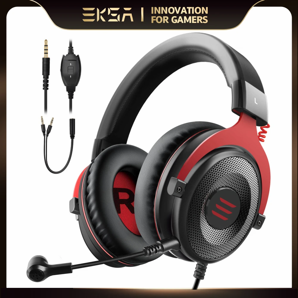 Eksa Professional Gaming Headset E900 Stereo Wired Game Headphones Headset  Gamer With Microphone For Ps4/smartphone/xbox/pc - Earphones & Headphones -  AliExpress