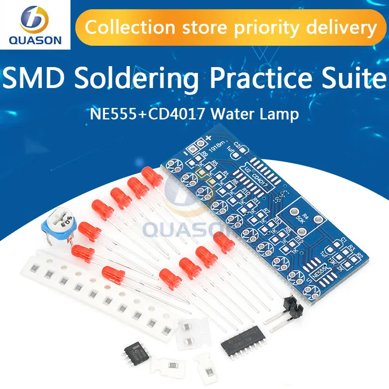 NE555+CD4017 Kit fai da te per modulo LED con luce che scorre nell