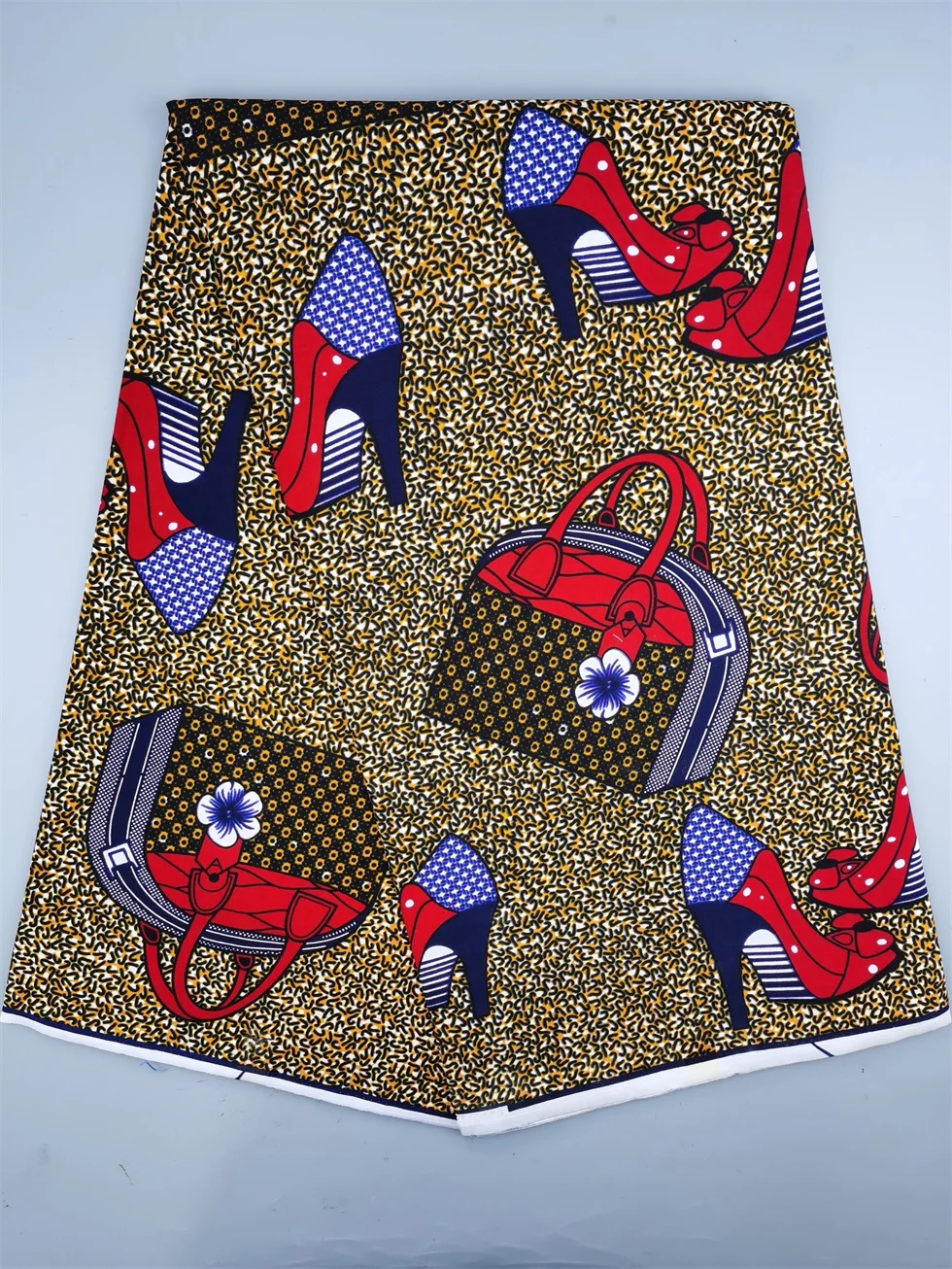 Authentic Wax Print Fabric African Dress Material 100% Cotton, 6 Yards