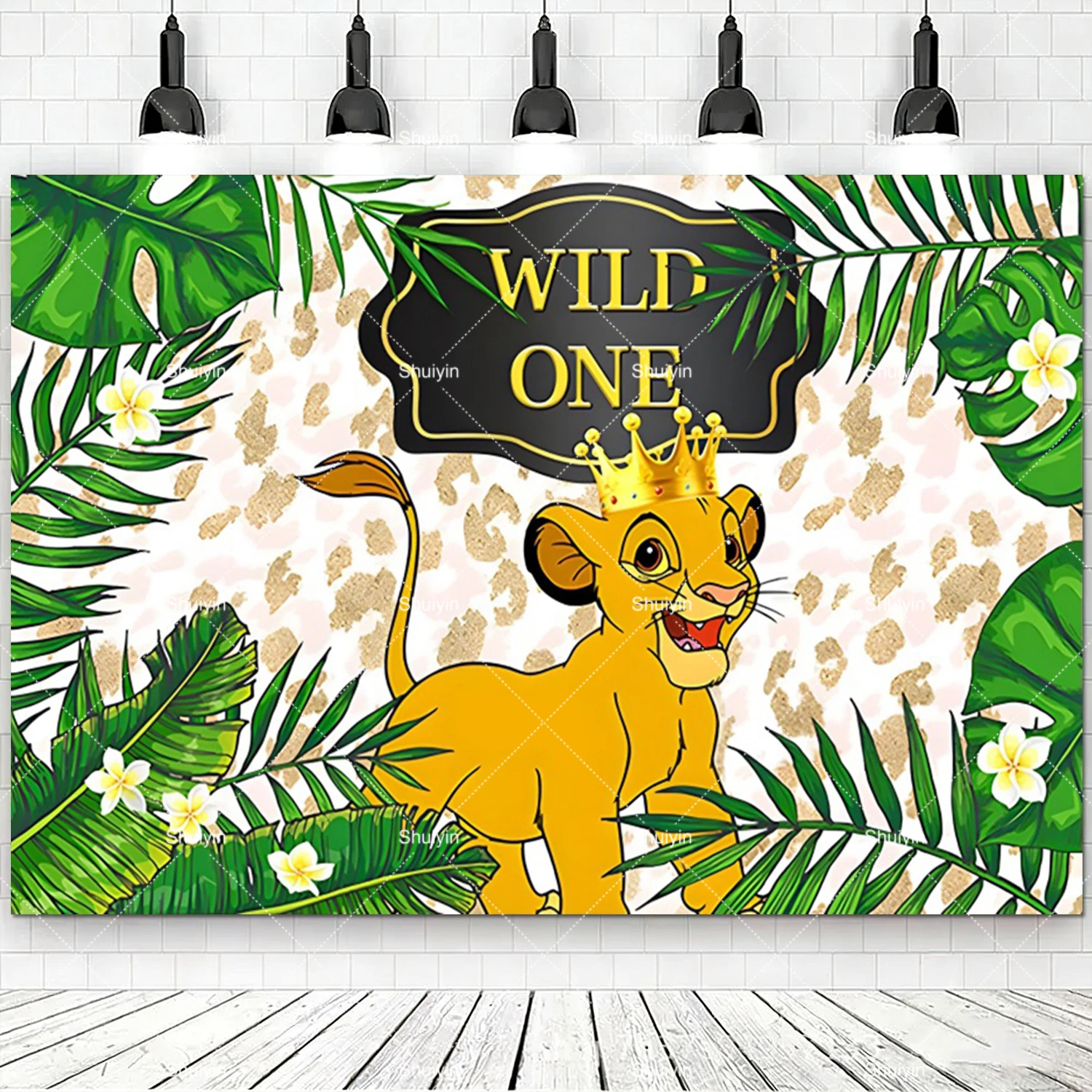 Lion King Cartoon Party Decoration Banner for Children's Birthday & Baby Baptism