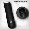 Trimmer for Men Replaceable Ceramic Blade Heads Waterproof Wet/Dry Groin & Body Shaver Groomer,B 3