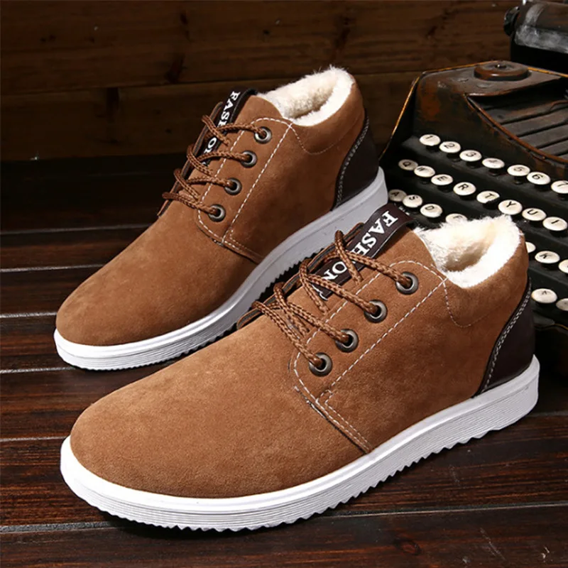 Light Warm Cotton Shoes for Men Winter Shoe Suede Men Sneakers 2023 New ...