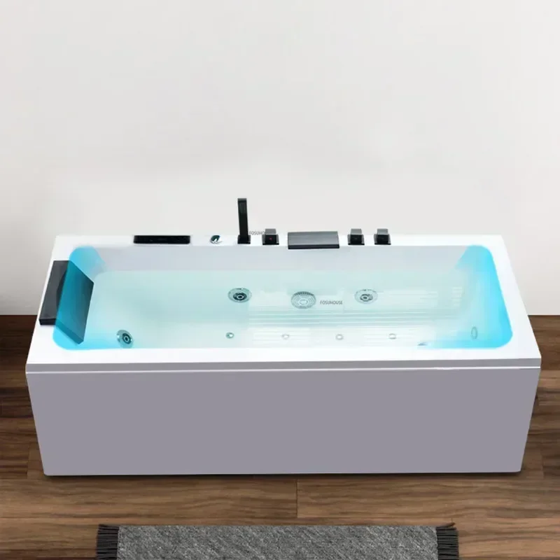Home Acrylic Massage Bathtub Bathroom Supplies Intelligent Thermostatic Bathtub Small Apartment Household Surf Massage Jacuzzi