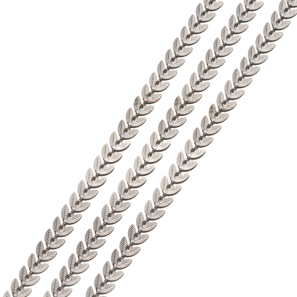 1m vergoldete 6mm Kupfer Hohl blatt kette für Schmuck herstellung DIY Armbänder Halskette Ohrringe Zubehör Ergebnisse Großhandel – Detail 6