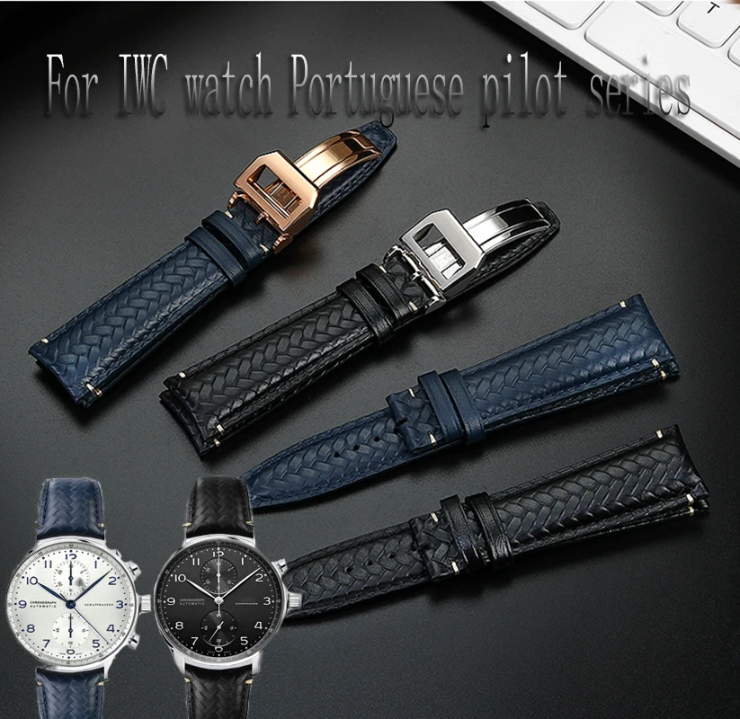 

20/21/22MM Bracelet For IWC Watchband Portuguese Perpetual Calendar IW503312 IW371614 Timing Series High-quality Leather Watch