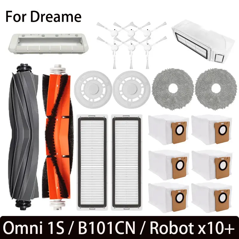 Xiaomi mijia omni 1s b101cn robô x10 +, filtro de escova lateral principal, peças esfregão, dreame l10s ultra/s10 pro acessórios