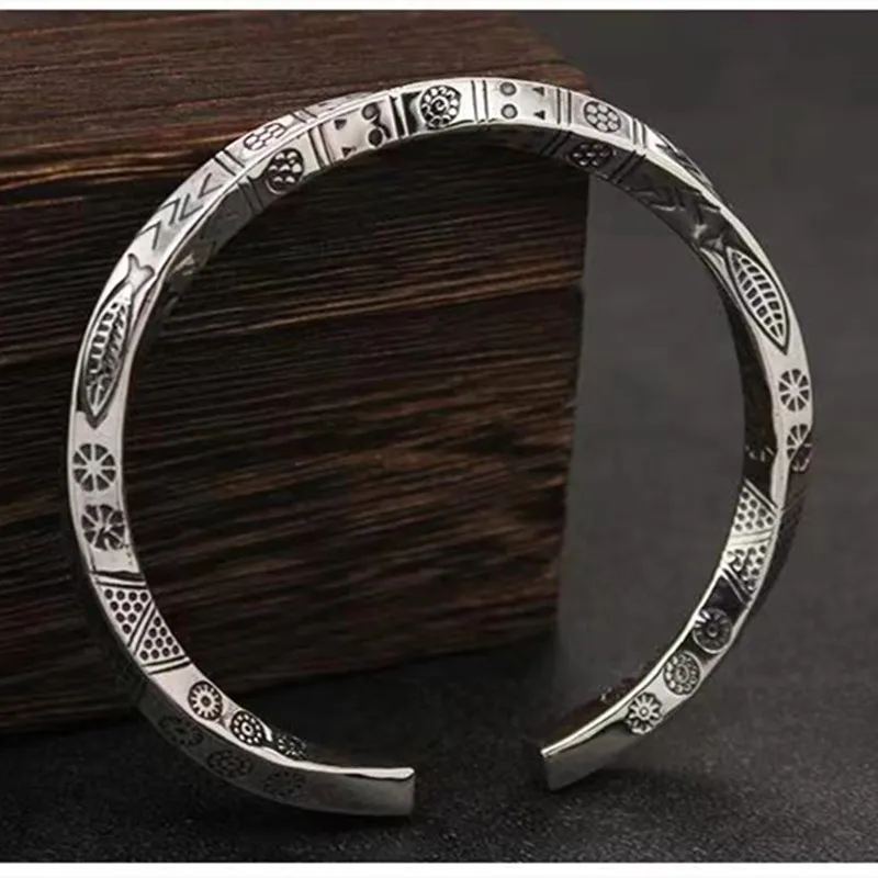 アクセサリー Vintage Silver Moebius Foop Bracelet 925 Vintage Handmade 925 Sterling Silver Moebius Ring Wrap