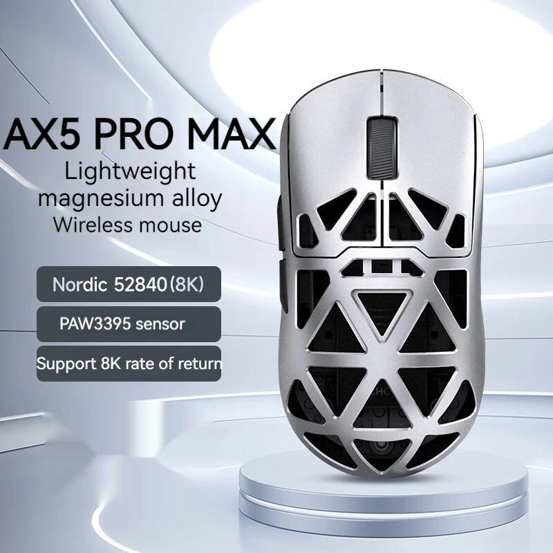 Mselect ax5 pro max maus magnesium legierung paw3395 8k rücklauf 