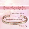 ARADOO Handwoven Copper Bracelet for Women with Ultra Strength Magnetic Cuff Bangle 5