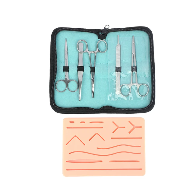 Suture Training Surgical Wound Skin Suture Training Kit Suture Practice  Model Pad Scissors Tool Kit Surgeon Teaching Equipment - Dental Teaching  Model - AliExpress