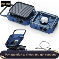 Upgraded 2 Burner Propane Camping Stove with Grill，Foldable Camp Stove with16,000 BTU，Two Adjustable Burners with Piezo Ignition 1
